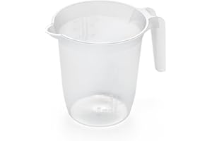 Addis Plastic 1 litre Measuring & Mixing Jug with handle, Clear