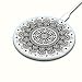 Produktbild Qi Wireless Ladegerät, ZXK Ultra dünn Qi Drahtloses Ladegerät Portable Wireless Charger Induktive Ladestation für Samsung Galaxy S8/S8 Edge/S7/S7 Edge/S6/S6 Edge, Note 5, Nexus 7 2nd Gen, Nexus 4/5/6, LG Optimus Vu2/G2/G3, Nokia Lumia 920/1020/928, Nexus 5 und Andere Qi-fähige Handys und Tablets- Mit Manadala Muster Weiß