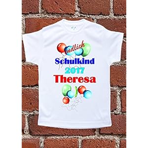 Einschulungs - Shirts 2017 - personalisiert - bedruckt - Motiv 7 mit Wunschnamen