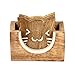 Produktbild aheli Untersetzer aus Holz cat Shaped Halter Set für Drink Holz Bar Untersetzer Tee Kaffee Tasse Tabletop-Drink Set von 4 handgefertigt Esszimmerstuhl Home Decor