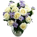 Clare Florist Breathtaking Amethyst Bouquet with FREE Delivery - Fresh Rose and Freesia Flowers Perfect for Birthdays, Anniversaries and Thank You Gifts
