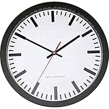 DCF77 Funk Bahnhof Wanduhr im klassischen Design mit automatischer Zeitumstellung