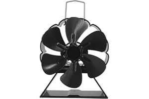 XiongXiong 6 Blade Mini Stove Fan/Wood Burner Fan for Heat Circulation/Silent Operation Eco Fire Fan for Wood Burning Stove/Log Burner/Fireplace Accessories