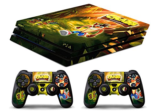 Preisvergleich Produktbild Skin Ps4 PRO - CRASH BANDICOOT - limited edition DECAL COVER Schutzhüllen Faceplates playstation 4 SONY BUNDLE - VINYL POLIERTEN