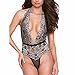 Produktbild Sexy Dessous Damen Btruely Damen Jumpsuit Set Sexy Babydoll Nachtwäsche Lingeries Reizwäsche Clubwear Übergröße Dessous (M, Schwarz)