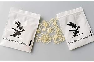 SMILETECH Ambre 3/16 Force lourde 6.5 oz Orthodontique Bretelles élastiques Bandes en caoutchouc dentaire (2 sacs (200 pièces)