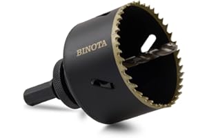 BINOTA Scie Cloche Bi-Métal M42 68 mm, pour Métal, Bois, Contreplaqué, PVC, Panneau de Fibres, Plaques de Plâtre