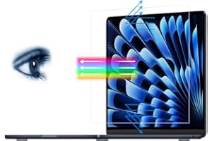 Arisase Protector de pantalla transparente antiluz azul para MacBook Air 2023 de 15.3" con chip M2 (modelo: A2941), alta definición y protección ocular, accesorios protectores para laptop