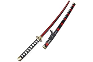 JIANM Katana Kimetsu No Yaiba, Catanas, Katanas Japonesas, Bokken Katana Japonesa ​con Vaina,Accesorios de Armas de Madera,Entrenamiento de Esgrima de Kendo,Accesorios para Juegos de rol,Hecho A Mano,104