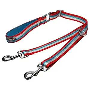 Kurgo Two Control Point Leash | No Pull Training Leash for Dogs | Pet Traffic Lead | Double Dog Leash | Adjustable | Reflective | Tangle-Free | Comfortable Handle | Walk About Training Reins