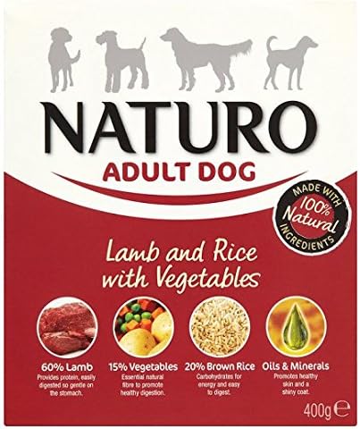 NaturoAdult Lamb And Rice Vegetable Dog Food Tray 400G