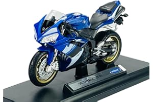 DROMADER Welly Modelo de bicicleta temática compatible con Yamaha YZF-R1 2008 1:18 1/18 metal Die Cast nuevo en caja