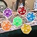 Produktbild Cloverclover 6pcs / Set Acryl Spiele Multi Sides Dice D20 Gaming Würfel Spiel Mixed Playing Zeigen Farbe Ihre Gaming-Fähigkeiten aus