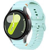 Covpor Wave Soft Silikon Kordon Spor A&ccedil;ık Yeşil Samsung Galaxy Watch 7 6 5 4 FE 40 44 mm Classic 42 43 46 47 mm ile uyumlu