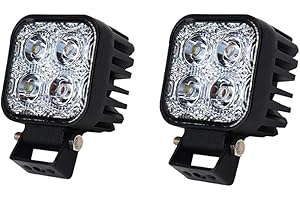 ‎PAPASBOX papasbox 2 Stück LED Arbeitsscheinwerfer 12 Volt | Auto LED Scheinwerfer 12V - 24V 12W 6000K IP67 Flutlicht Worklight Arbeitslicht SUV UTV ATV Rückfahrscheinwerfer Traktor Bagger