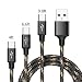 Produktbild H&T USB Typ C Kabel, [3er Pack / 4Ft 6.6Ft 9.8Ft] Nylon geflochtenes USB C Schnellladekabel für Samsung/Huawei P30 / One Plus/Moto/Google Pixel