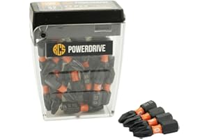 RC SCREWS RCS PZ2 25mm Length Impact Screwdriver Bits (Tub of 25)