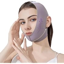 QOMJUFA V-Linien Maske Für Wangen & Kinn - Wiederverwendbar, Atmungsaktiv, Für Straffere Konturen - Gesichtsmasken Für Zu Hause