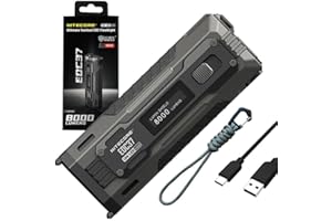 ‎NITECORE Nitecore EDC37 EDC37 Ultimate EDC Taschenlampe: doppelte Leistung - 8.000 Lumen x 8000 mAh mit Eco-Sensa USB-C-Ladekabel