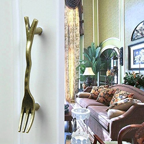 Gazechimp Kreative Gabel Design Möbelknopf Griffe Knopf für Schrank Kleiderschrank Schublade 76mm - 2