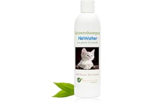 LT-NATURPRODUKTE Champú para Gatos NoWater | Orgánico | Cuidado Suave sin Enjuague, química y jabón | para Gatos sensibles y temerosos | con Agua de Lava 250 ml
