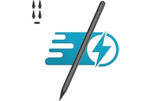 TIPAO Stylus Pen for iPad Pen 5-10Mins Fast Charging, Stylus Pen Compatible with Apple Pencil for 2018-2023 iPad Drawing Writing, Anti-Palm Mis-Touch, Tilt Sensitivity, Magnetic Design (B-black)