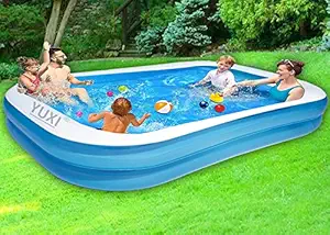 YUXI Bestway Swimming Pool Inflatable Bath Tub for Kids and Adults SPA Bath Tub 10 Feet with Air Pump (Standard) (Standard)