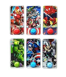 Forever Kidzz Colourful Avengers, Transparent Water Game for Kids | Ring Game, Handheld Game, Water Video Game Console for Kids | 2 Piece (Design as per Availability)