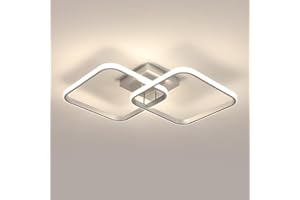 Toolight Plafoniera LED Soffitto 42W 4725M, Lampadario LED Soffitto Quadrata 64cm Luce Naturale 4500K, Moderna Lampada da Soffitto in Acrilico per Soggiorno Camera da Letto Cucina, Argenteo