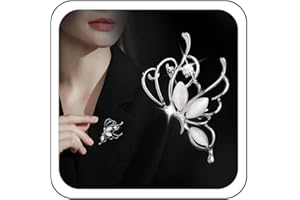 Wendalern Rhinestone Broche De Mariposa Broche De Cristal Brillante Hueco Broche De Mariposa Clásica Boda Ramo De Novia Pin Insectos Vintage Insignia Ramillete De Joyería Para Las Mujeres Niñas