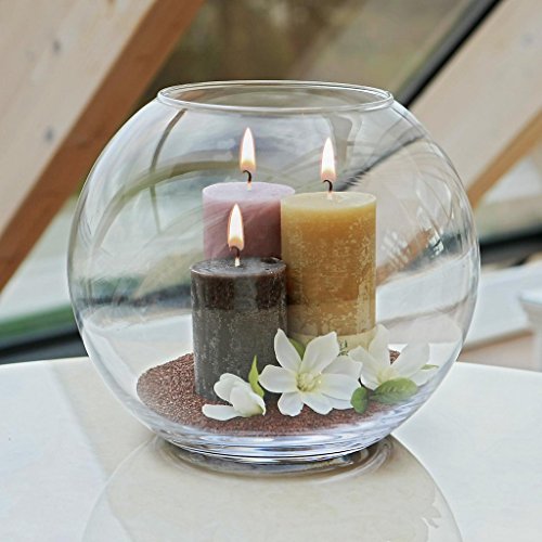 Vase, XXL Deko Blumenvase „FAMOUS KULA“ Ø30cm, H=25cm, hochwertiges Glas, moderner zeitloser Style (GERMAN CRYSTAL powered by CRISTALICA) - 4