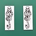 Cokohappy Temporary Tattoo ( set-of 2 ) , Black Mamba Death-Eaters Dark Mark Skull Cosplay Tattoo , Sexy Body-Art Long-Lasting for Men Women
