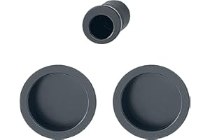 HOPPE Lot de 2 rosace aveugle ronde avec poignée en forme d'étoile - En aluminium noir mat