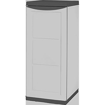 Mobile Portabombole Trioplast In Resina | Grigio Con Nero | Per Esterni E Campeggio | L39xP45xH93cm