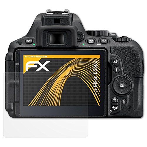 atFoliX Protecteur d   cran pour Nikon D5500 Film Protection d   cran - 3 x FX-Antireflex anti-reflet Film Protecteur