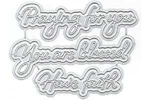 DzIxY Words Praying for You Metal Cutting Dies for Card Making Kit Embossing Paper Die Cuts Scrapbook Machine Stencils Storage Pockets Supplies