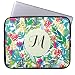 Produktbild qidushop Jungle Watercolor Flowers Floral Fine Monogram Funny Computer Cases for Laptops 15 15.4 Inch Soft Waterproof Neoprene Laptop Sleeve