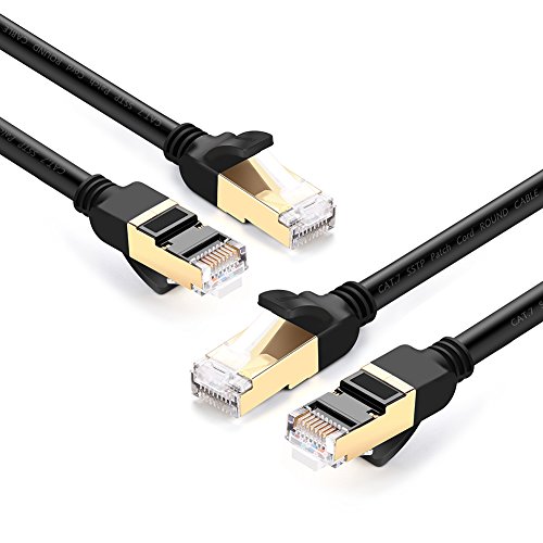 UGREEN CAT.7 Ethernet Kabel 2m Gigabit Netzwerkkabel Lan RJ45 Patchkabel 10Gbps für 600Mhz/s STP Molded Verlegekabel für Switch,Router,Modem,Patchpannel,Access Point, Patchfelder 2 Stücks