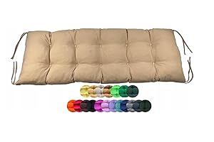 Olenka Coussin de Banc de Jardin Siègen Patio Meuble d'Extérieur intérieur terrasse Balcon Porche (85 x 40 x 8 cm, Beige)