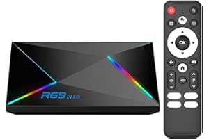 EASYTONE Android TV Box 14.0, 2025 Smart TV Box Android 14 with 4GB RAM 32GB ROM Octa-core 64-bit CPU 1000M Ethernet WIFI6 4K 8K HD Android TV Boxes Dual-WiFi 2.4G/5.8G Bluetooth 5.0 USB 3.0 3D H.265 R69 Plus