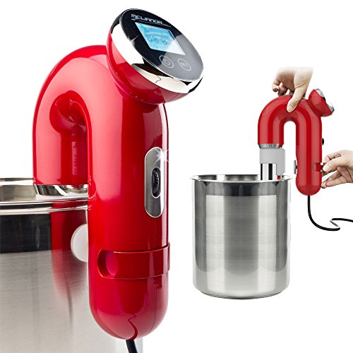 MELIANDA MA-18100 Sous Vide Stick Niedrigtemperaturgarer Vakuumgarer (1200Watt, für bis zu 20L Töpfe) in Rot - 3