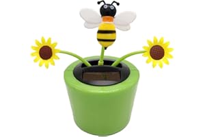 GUSENGO Solar Wackelfigur Blume - Solar Tanzende Blume Solarblume Wackelfigur Wackelblume, Auto Zubehör Innenraum, Solar Solarbetriebene Wackelblume Für Desk Dekoration