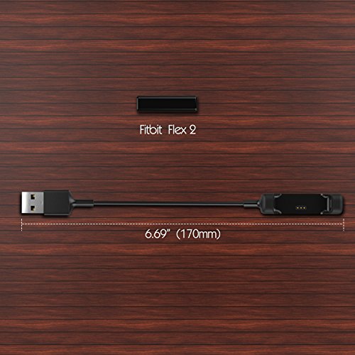 MoKo Fitbit Flex 2 Charger Ladekabel – Premium Ersatz USB-Ladekabel Ersatz-Ladegerät Ladestation Charging Dock Adapter USB Ladekabel mit Restart Funktion für Fitbit Flex 2 Smart Fitness Watch, Schwarz （Nicht für Fitbit Flex） - 6