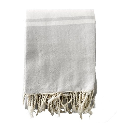 Extra große Stranddecke (180 x 240 cm) - Hamamtuch XXL - Soft Grau