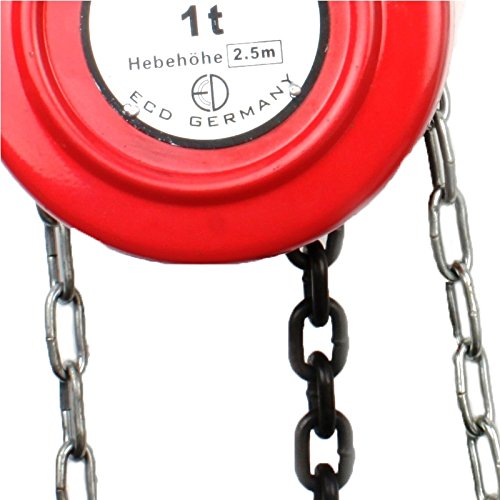 ECD Germany 750kg 0.75t – 1000kg 1t – 1500kg 1.5t – 2000kg 2t Kettenzug Flaschenzug Hebezug Seilzug - 3
