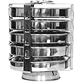 Ajeet Thatte Stainless Steel 5 Plates Idli Stand- Silver