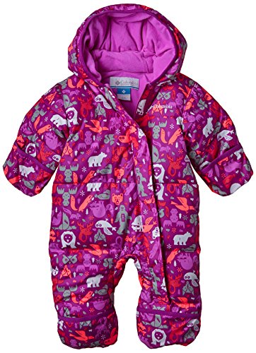 Columbia Babies Snuggly Bunny Bunting All-in-One Suit - Bright Plum Animal Print, Size 6/12