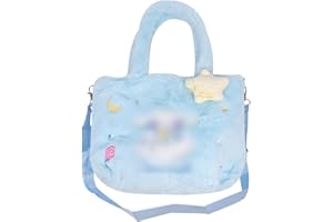 APDDHJ Plush Bag Plush Bag Cartoon Animal Handbag Crossbody Bag Kawaii Plush Handbag Small Bag Small Shoulder Bag for Girls Kids Birthday Gifts(Blue)