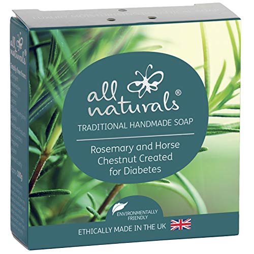 All Naturals, jabón orgánico de romero castaño de caballo, 100 g