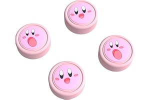 JINGDU Pokrywka na przyciski kciuka do przełącznika Joy-z silikonowymi uchwytami na kciuki osłona przycisków kompatybilna z Nintendo Switch Lite / OLED 4 sztuki - Kirby